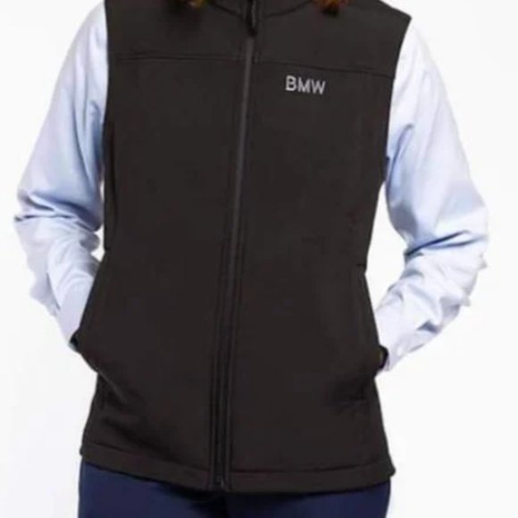 BMW Womens soft shell Vest Black (M). - Picture 1 of 4